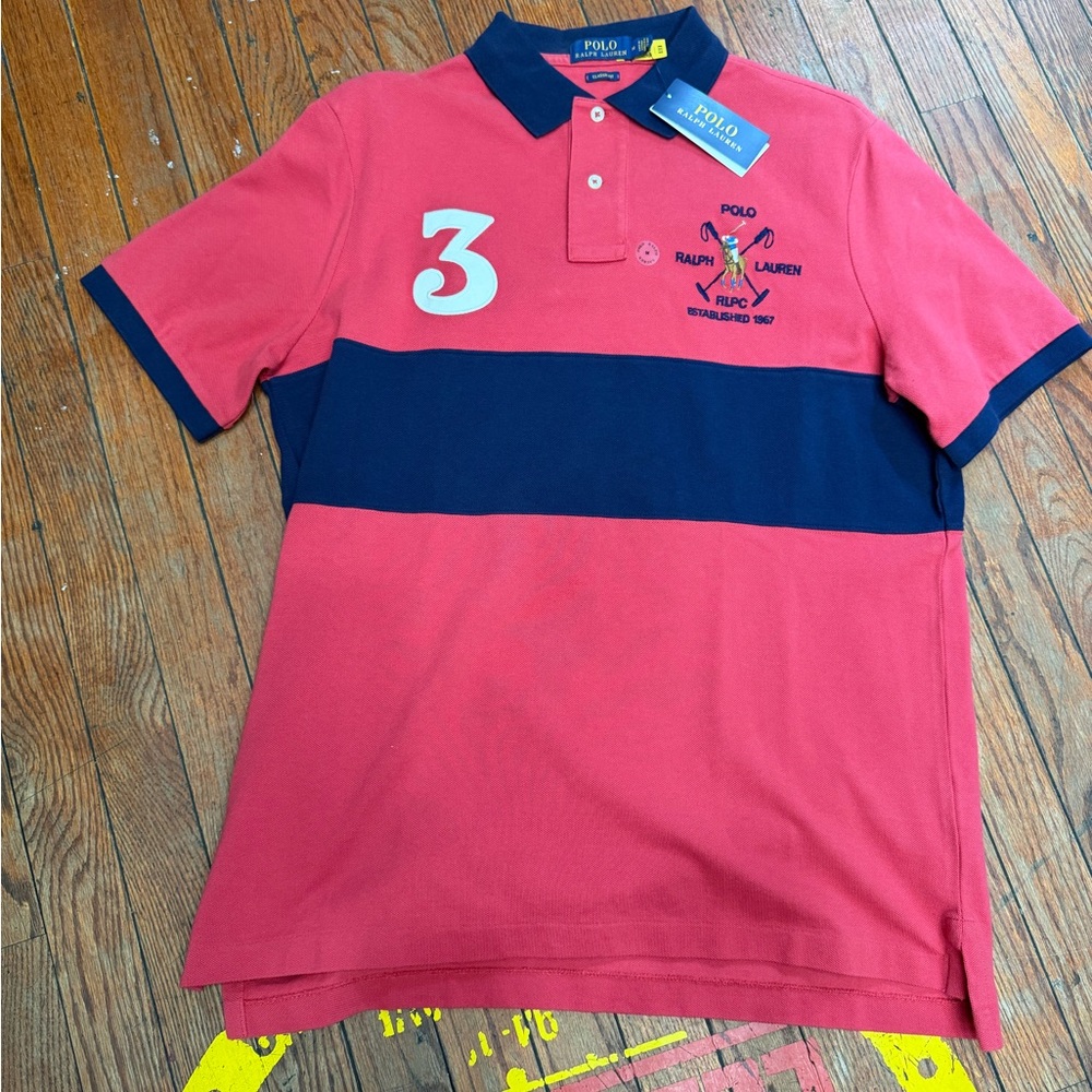 Polo by Ralph Lauren Red and Blue Polo Shirt